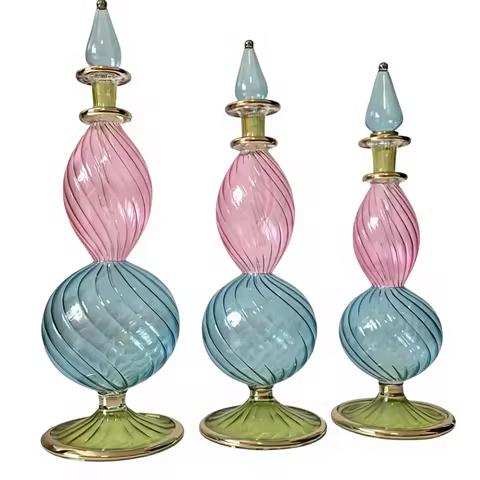 Egyptian Handmade Glass Perfume Bottles - Multi Color for Japan | Vetro Mano
