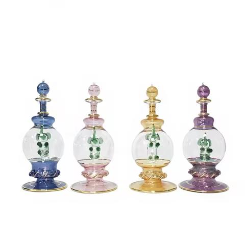 Multi Color Blown Egyptian Glass Perfume Bottle by Vetro Mano | Vetro Mano