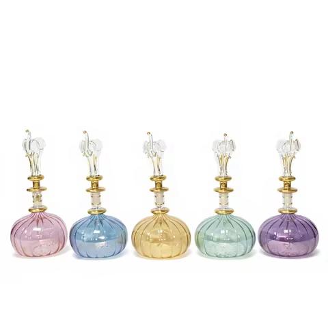 50 ml Egyptian Perfume Bottle with Elephant Cap | Vetro Mano