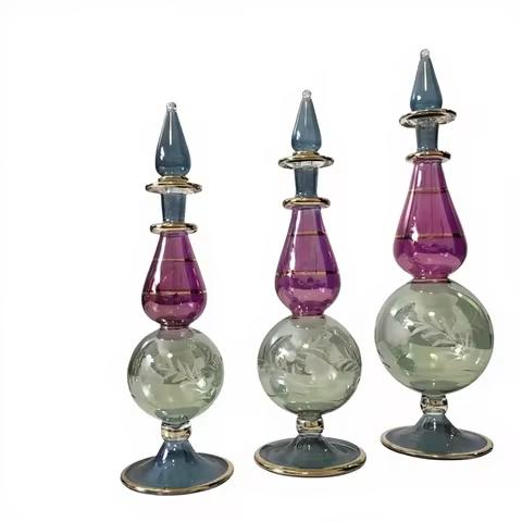 Blown Glass Perfume Bottles - Set of 3 | Vetro Mano