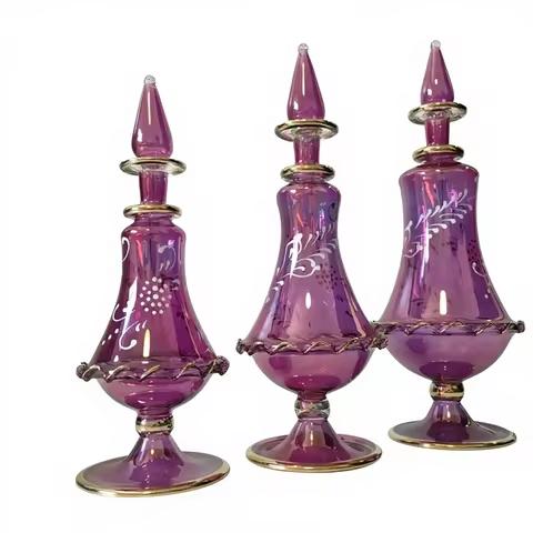 Unique Hand Painted Egyptian Perfume Bottles | Vetro Mano